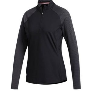 adidas Womens Solid UV Long Sleeve Golf Shirt (NWT) - Black - Large